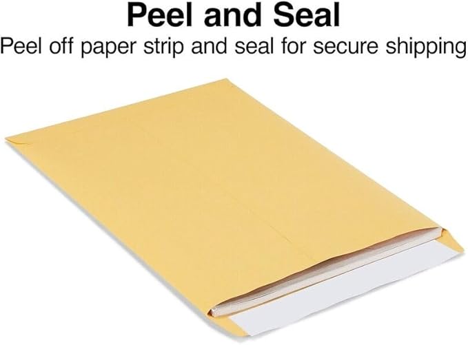 Catalog Envelopes (Open End), Brown Kraft, 28 Pound. 500 Per Pack. (Peel And Seal, 6.5"x9.5")-DeskLoop Office