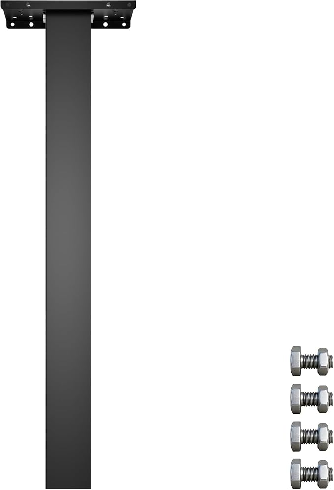 43x4x4 Black Metal Mailbox Post - Image 7