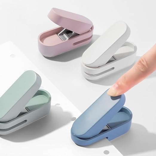 Knamoda Mini Small Hole Puncher Pink Color, 10 Sheet Paper Hole Puncher Capacity Single Hole Puncher for Office Use Or Gift for Students (Pink)-DeskLoop Office