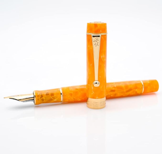 JINHAO 100 Fountain Pen with Ink Converter (Medium Nib 0.7mm, Gold Stone)-DeskLoop Office