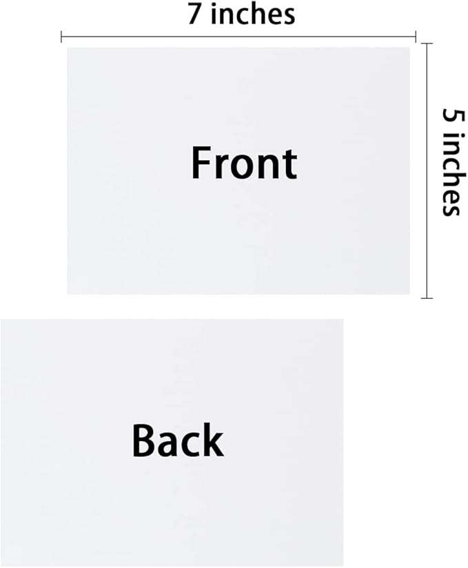 50 Sheets Blank Cardstock Paper 250 GSM Thick Heavy Cards Stock for DIY Art Projects, Card Making, Postcards, Greeting Cards, Birthday Party, Wedding Invitation (White, 5x7 inches)-DeskLoop Office