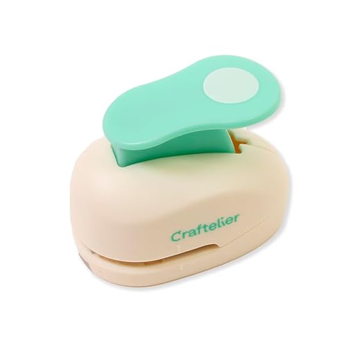 Craftelier - 5/8 Inch Circle Punch with Lever Press | Shape Hole Puncher for Paper Crafts | Round Hole Punch to Create Scrapbooks, DIY Cards & Journals | Mini Hole Punch for Paper & Cardstock.-DeskLoop Office