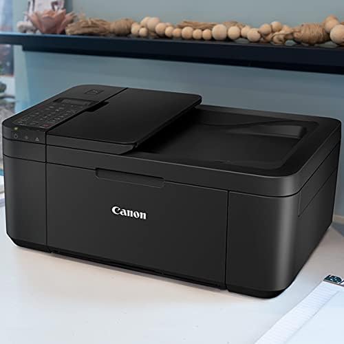 Canon PIXMA TR4720 All-in-One Wireless Printer with Auto Document Feeder, Mobile Printing, Copy, Fax and Scanner Black 5074C002 Bundle with DGE USB Connection Cable + Small Business Software Kit-DeskLoop Office