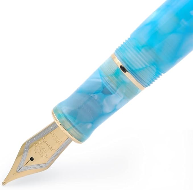JINHAO 100 Fountain Pen with Ink Converter (Medium Nib 0.7mm, Sky Blue-C)-DeskLoop Office