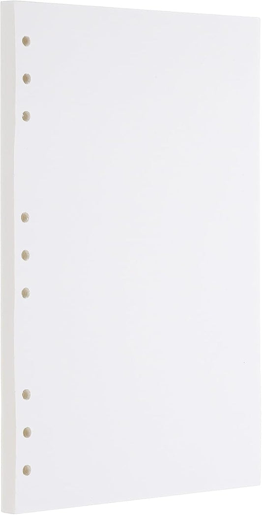PATIKIL B5 Blank Refill Paper, Loose Leaf Paper 9 Hole Planner Refills for 9 Ring Refillable Binder Notebook Paper Filler Planner Inserts Office Diary Journals, 80 Sheets/160 Pages, White-DeskLoop Office