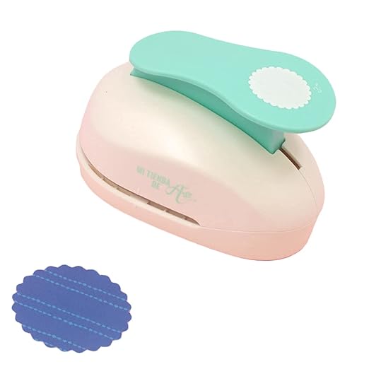 Craftelier - 3 Inch Circle Scallop Punch with Lever Press | Shape Hole Puncher for Paper Crafts | Scalloped Hole Punch for Scrapbooking, DIY Cards & Journals | Mini Hole Punch for Paper & Cardstock.-DeskLoop Office