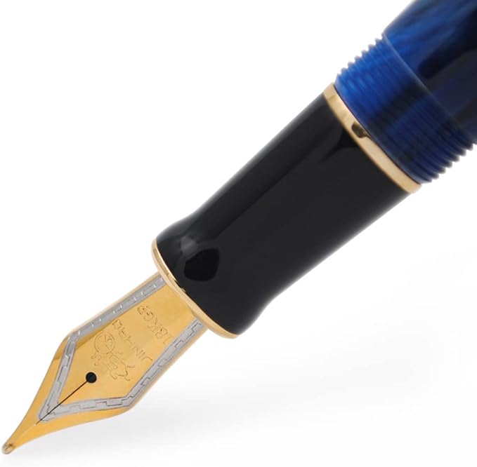 JINHAO 100 Fountain Pen with Ink Converter (Medium Nib 0.7mm, Galaxy Blue-A)-DeskLoop Office