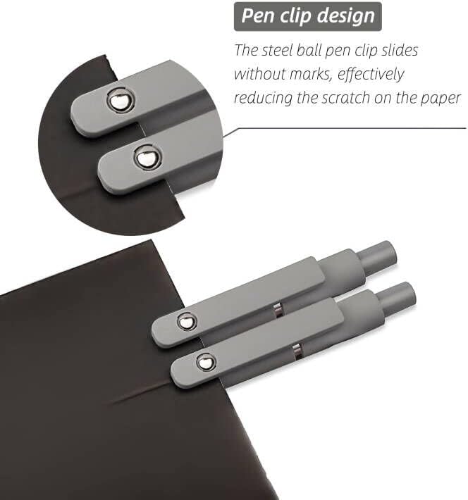 Gel Pens, 5 Pcs 0.5mm Fine Point Smooth Writing Japanese Cute High-End Series Black Ink Pens for Journaling Note Taking, School Office Supplies for Women Men (5 Pcs Morandi)-DeskLoop Office