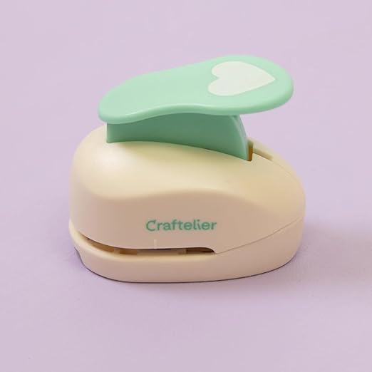 Craftelier - 1 Inch Heart Hole Punch with Lever Press | Hole Puncher for Paper Crafts | Heart Punch for Scrapbooking, DIY Cards & Journals | Hole Puncher for Paper & Cardstock.-DeskLoop Office