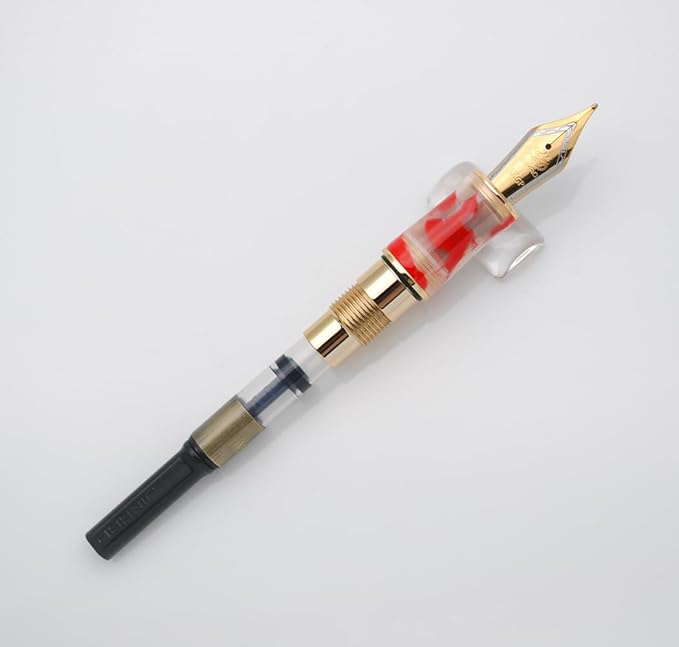 JINHAO 100 Fountain Pen with Ink Converter (Medium Nib 0.7mm, Red White Koi)-DeskLoop Office