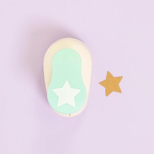 Craftelier - 1 Inch Star Hole Punch with Lever Press β Star Hole Puncher for Paper Crafts | Punch for Scrapbooking, DIY Cards & Journals | Hole Punch Shapes for Paper & Cardstock.-DeskLoop Office