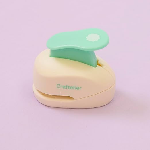 Craftelier - 3/8 Inch Circle Scallop Punch with Lever Press | Shape Hole Puncher for Paper Crafts | Scalloped Hole Punch to Create Scrapbooks, DIY Cards & Journals-DeskLoop Office
