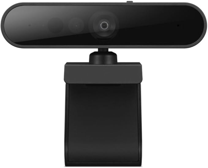 Lenovo HD 1080p Webcam (510 FHD)- Black w/ 4X Digital Zoom, 95° Wide Angle, 360° Rotation Pan & Tilt, Dual Microphones & Windows Hello-DeskLoop Office
