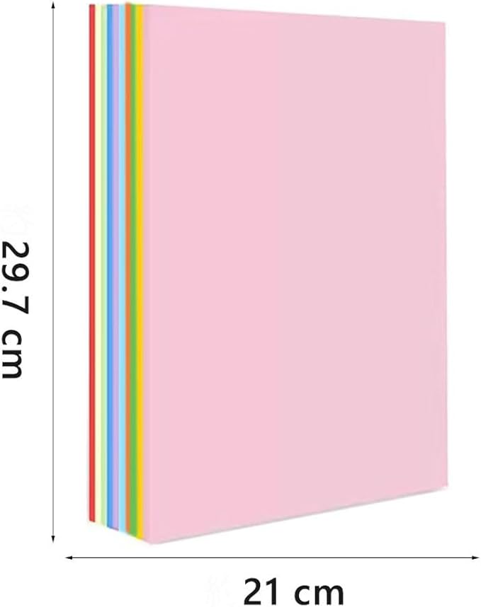 A4 Origami Paper Colorful 100 Sheets, 8.27×11.7 inch Double Sided Color Easy Fold Big Origami Paper A4 Colored Copy Papers Thin 70gsm for Beginners, DIY handwork Art Craft Projects (210 x 297 mm)-DeskLoop Office