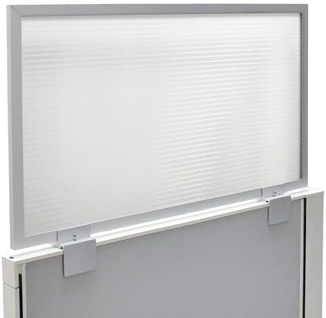 OBEX Screen Extender Polycarbonate Desk Privacy Panel & Divider for Office Cubicle, 12" x 72", Translucent-DeskLoop Office