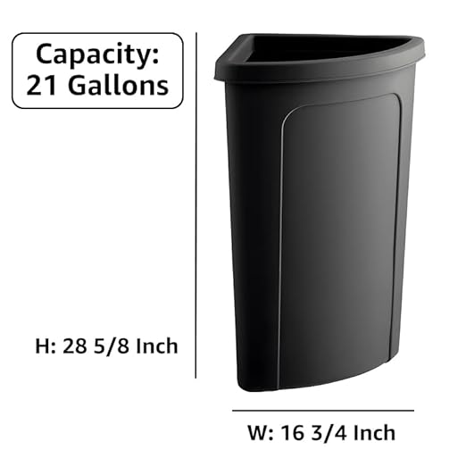 Recycling Bin, 21 Gallon Corner Round Trash Can, Crack-Resistant, Commercial Durable Garbage Can, Reinforced Bottom, Ideal for Home, Kitchen, Bar, Hotel, Restaurant, School-DeskLoop Office