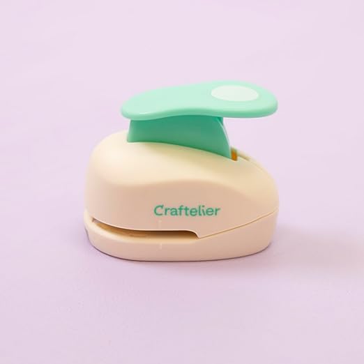 Craftelier - 5/8 Inch Circle Punch with Lever Press | Shape Hole Puncher for Paper Crafts | Round Hole Punch to Create Scrapbooks, DIY Cards & Journals | Mini Hole Punch for Paper & Cardstock.-DeskLoop Office