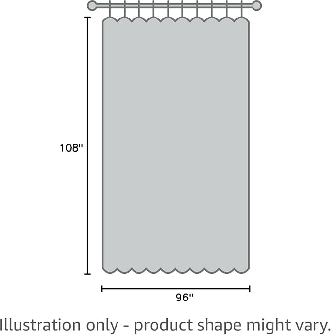 BONZER Room Divider Curtain Screen Partitions Total Privacy Wall Wide Blackout Curtains for Shared Room, 96L x 108W Inch (8L x 9W ft), 1 Panel, Greyish White-DeskLoop Office