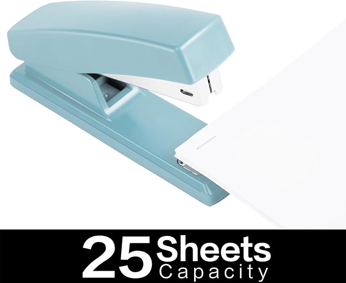 Deli Stapler, Desktop Staplers with 640 Staples, Office Stapler, 25 Sheet Capacity, Blue-DeskLoop Office