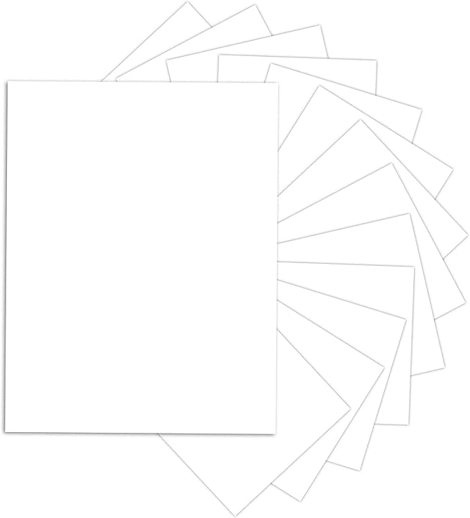 24 Sheets White Cardstock 8.5 x 11 Thick Paper, Goefun 80lb Card Stock Printer Paper for Invitations, Menus, Wedding, DIY Cards-DeskLoop Office