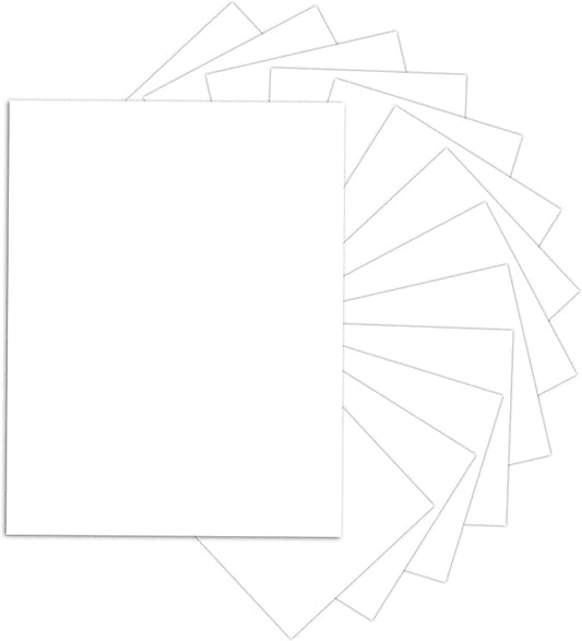 24 Sheets White Cardstock 8.5 x 11 Thick Paper, Goefun 80lb Card Stock Printer Paper for Invitations, Menus, Wedding, DIY Cards-DeskLoop Office