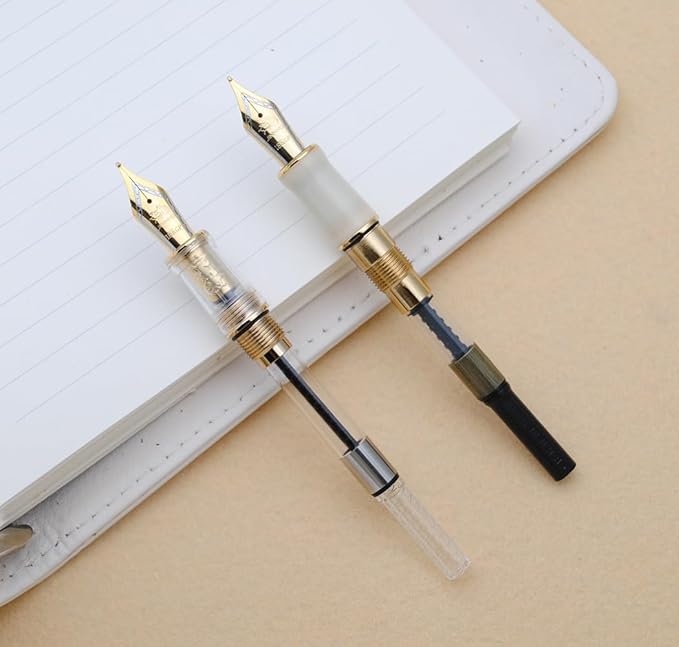 JINHAO 100 Fountain Pen with Ink Converter (Medium Nib 0.7mm, Transparent)-DeskLoop Office