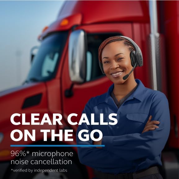 BlueParrott S650-XT Bluetooth Wireless Headphones 96% Noise Canceling Over Head Trucker Headset with Mic, 2-in-1 Convertible Stereo to Mono with ANC, IP54-Rated Protection, 36 hrs. Talk Time, Black-DeskLoop Office