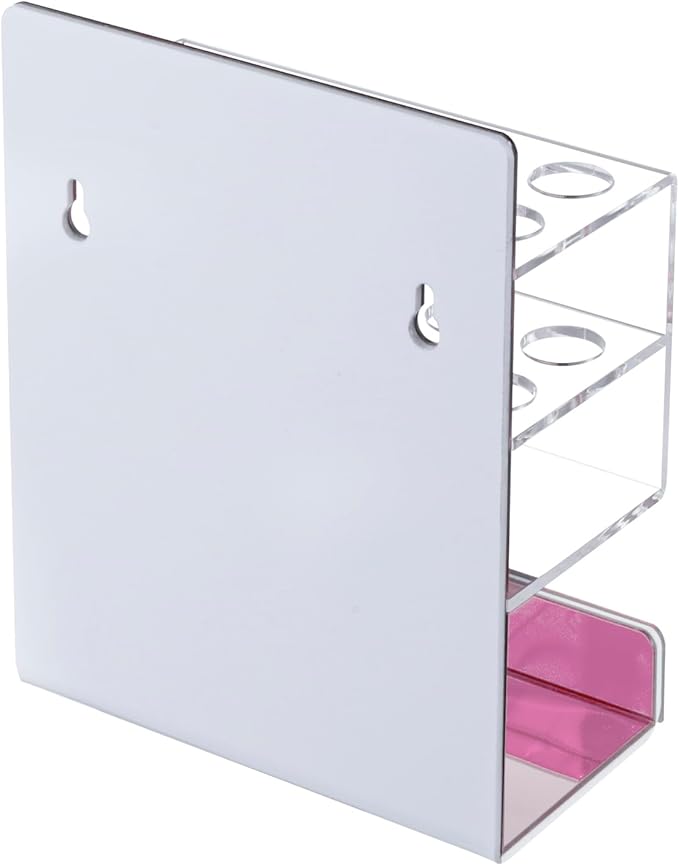 MyGift Dry Erase Marker Holder 10 Slots Whiteboard Marker Holder For Wall Dry Erase Eraser Holder Wall Mount Rose Pink-DeskLoop Office