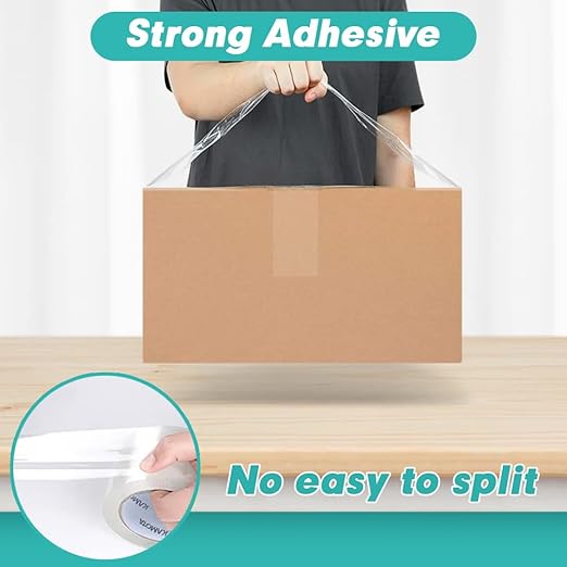 KAMOTA Packing Tape, 36 Rolls Heavy Duty Clear Packaging Tape for Shipping Packaging Moving Sealing, 2 inches Wide, 65 Yards Per Roll, Total 2340 Yards with 4 Dispensers-DeskLoop Office