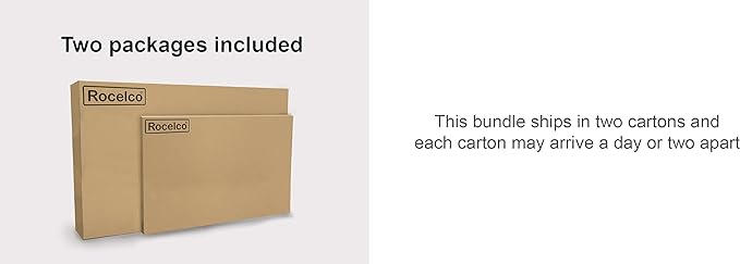 Rocelco 32" Height Adjustable Standing Desk Converter BUNDLE - Sit Stand Computer Workstation Riser with Anti Fatigue Mat - Dual Monitor Retractable Keyboard Tray Gas Spring - Black (R EADRW-MAFM)-DeskLoop Office