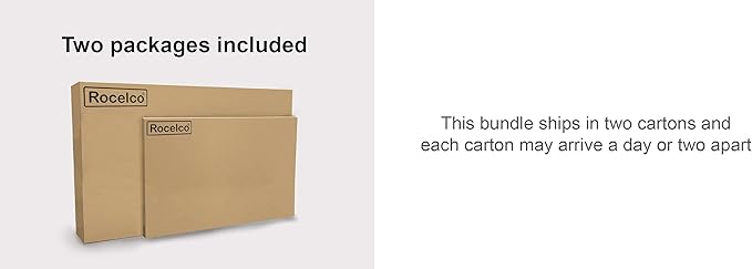 Rocelco 46" Large Height Adjustable Standing Desk Converter with Anti Fatigue Mat BUNDLE - Quick Sit Stand Up Triple Monitor Riser - Retractable Keyboard Tray - White (R DADRW-46-MAFM)-DeskLoop Office