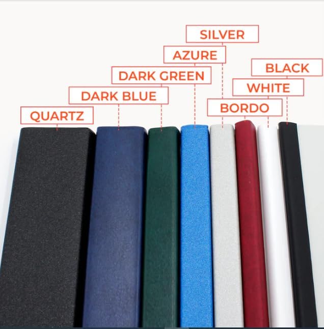 Thermal Binding Clear Covers with Steel Spine –for Thermal Binding Machines – Formerly Unibind – Used in Real Estate, Education and Various Businesses (Navy, 120 Sheets Max - 60/Box)