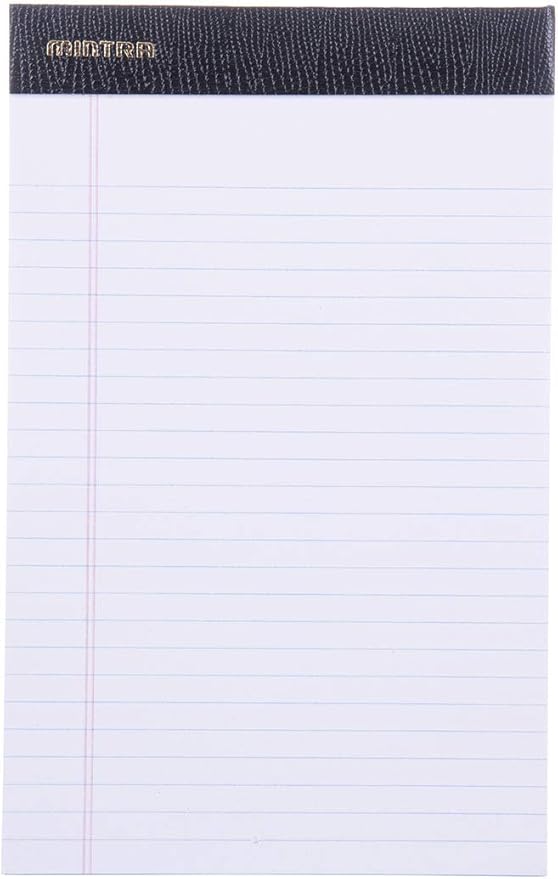 Mintra Office Legal Pads - ((PREMIUM WHITE 6pk, 5in x 8in, NARROW RULED))-DeskLoop Office