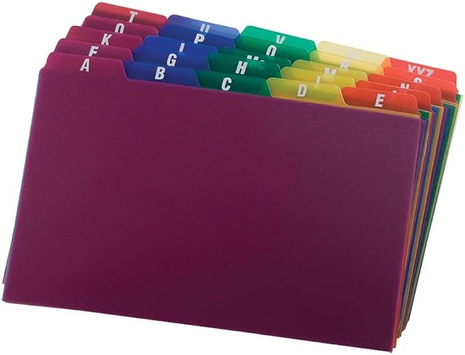 Oxford Poly Index Card Guides, Alphabetical, 25 Guides per Set - Image 3