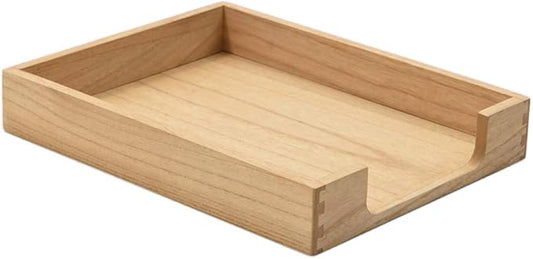 Kirigen Wood Letter-Size Tray Single-Tier (TP-NA)- Wooden Tones Collection Front-Load Documents Tray for Office Desktop Organizer - Desk Magazine, File, Folder, Paper Holder Natural-DeskLoop Office