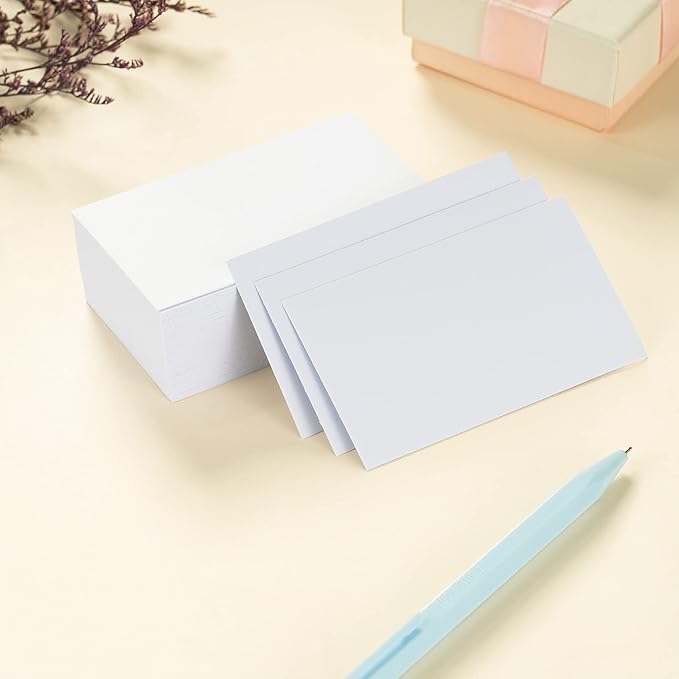 50 Sheets Blank Cardstock Paper 250 GSM Thick Heavy Cards Stock for DIY Art Projects, Card Making, Postcards, Greeting Cards, Birthday Party, Wedding Invitation (White, 3x5 inches)-DeskLoop Office
