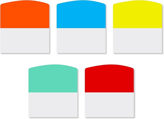 Redi-Tag Laser Index Tabs, Divider Tabs, Permanent Adhesive Indexes, Customizable Divider Labels, 1-1/8" x 1-1/4", Assorted Colors, 100 Tabs (B33120)-DeskLoop Office