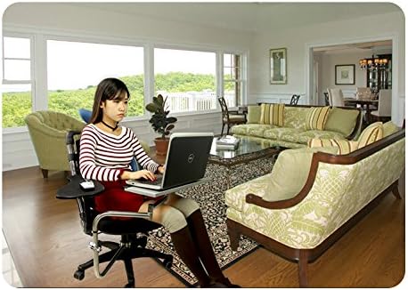 Computer Keyboard Stand Laptop Mouse Mount for Workstation Video Gaming, Installed to Chair or Any Round Bar with Maximum 1.96 inch Diagonal Thickness-DeskLoop Office