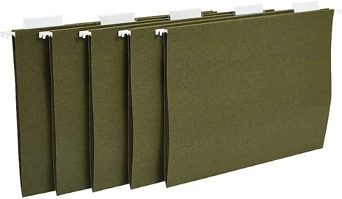 Staples Recycled Reinforced Hanging File Folders, Letter Size, Standard Green - Image 8