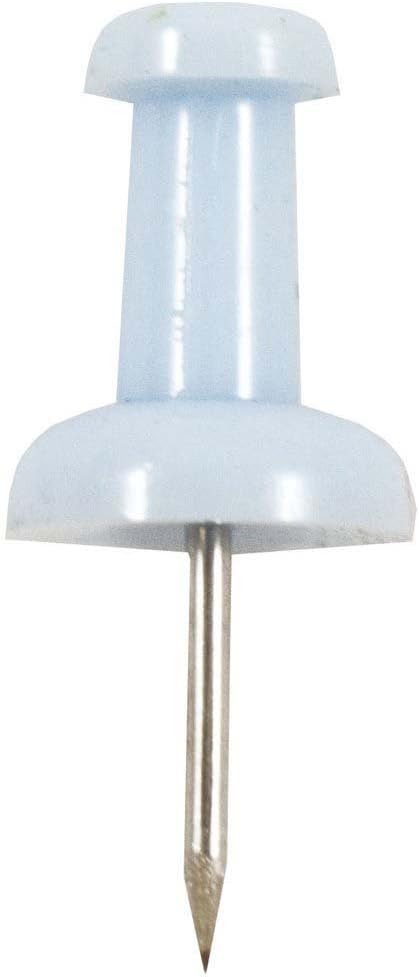 JAM PAPER Colorful Push Pins - Baby Blue Pushpins - 2 Packs of 100-DeskLoop Office