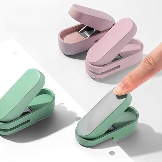 Magnoloran 2 Pack Single Hole Punch, 1/4 inch Mini Small Hole Puncher Heavy Duty Paper Hole Puncher Small Hole Punch One Hole Puncher for Crafts Paper Cards Tags Scrapbook-Pink&Green-DeskLoop Office