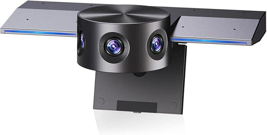 Panoramic 180° Video Camera, Immersive Video Conference Experience, both Overall and Speakers’ Close-up view, 1080P Webcam for Huddle Room and Homebased Office, Plug and Play with Micro SD Card Slot-DeskLoop Office