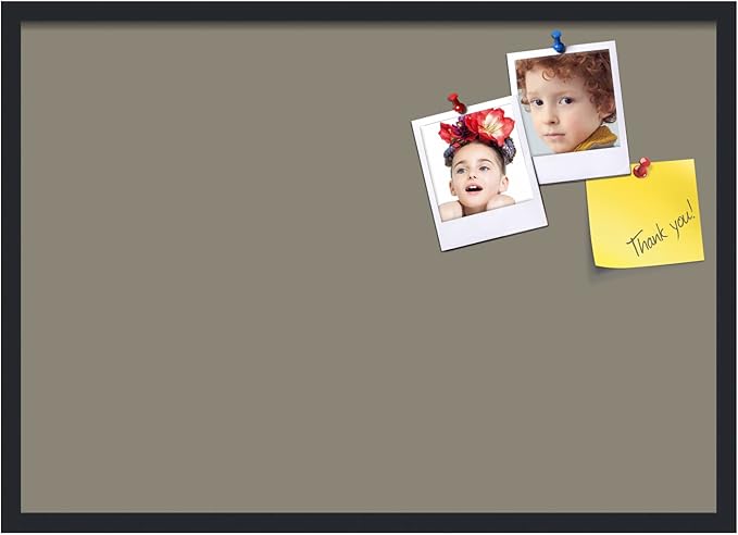 PinPix 34x24 Inch Cork Bulletin Board. This Decorative Framed Pin Board Comes with Pewter Design and a Satin Black Frame. Ideal for Home Office Decor or Message Board (PinPix-1812)-DeskLoop Office