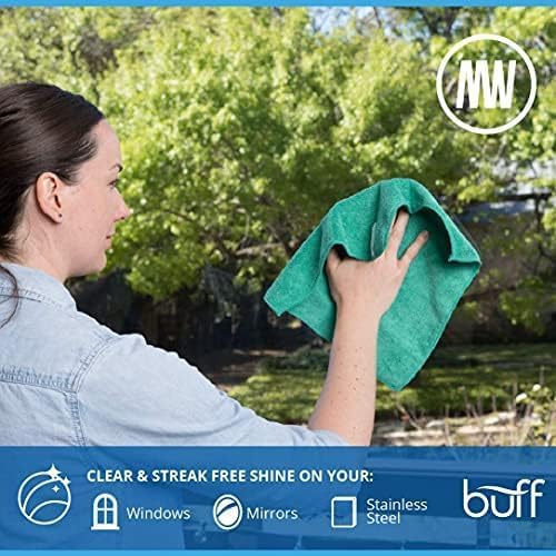 12" x 12" MW Pro Multi-Surface Microfiber Cleaning Cloths | Blue - 12 Pack | Premium Microfiber Towels for Cleaning Glass, Kitchens, Bathrooms, Automotive, Supplies & Products-DeskLoop Office