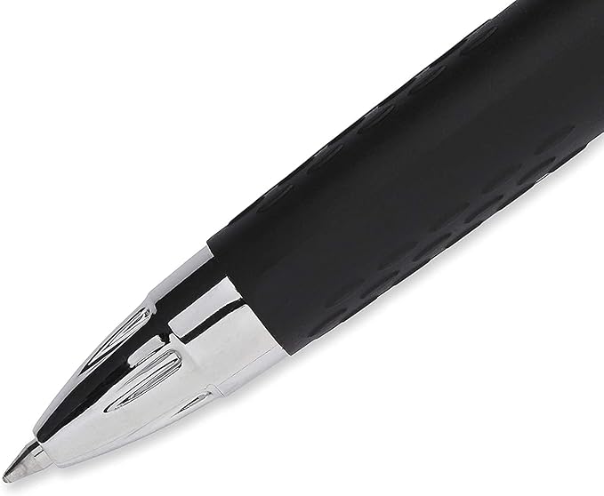 Uniball Signo 207, Retractable Gel Pens, 0.7mm Medium Point, 12 Pack; 6 Black & 6 Blue-DeskLoop Office