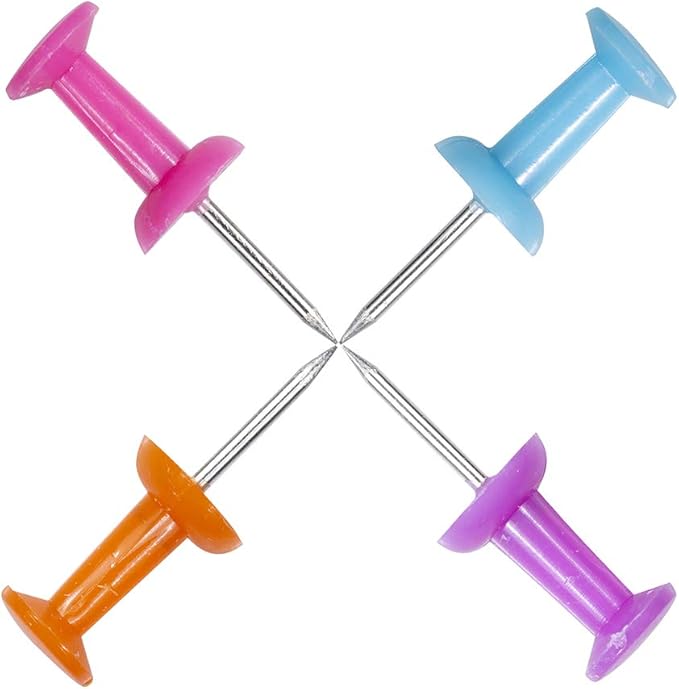 JAM PAPER Colorful Push Pins - Assorted Color Pushpin Jar - 12 Packs of 150-DeskLoop Office