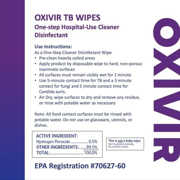 Oxivir Diversey Tb 5627427 Ready-to-Use Disinfectant Cleaning Wipes, Accelerated Hydrogen Peroxide, 11x12-Inch Extra Large Sheets, 160-Wipes, 1-Bucket (Pack of 4)-DeskLoop Office