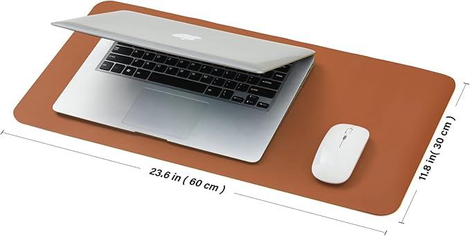 Compact Cork Desk Mat - Small Dual-Sided Desk Pad for Office and Home - Desk Organization and Accessories - Ideal for Large Mouse Pad and Small Desk Mats on Top of Desks(Brown,23.6"x 11.8")-DeskLoop Office