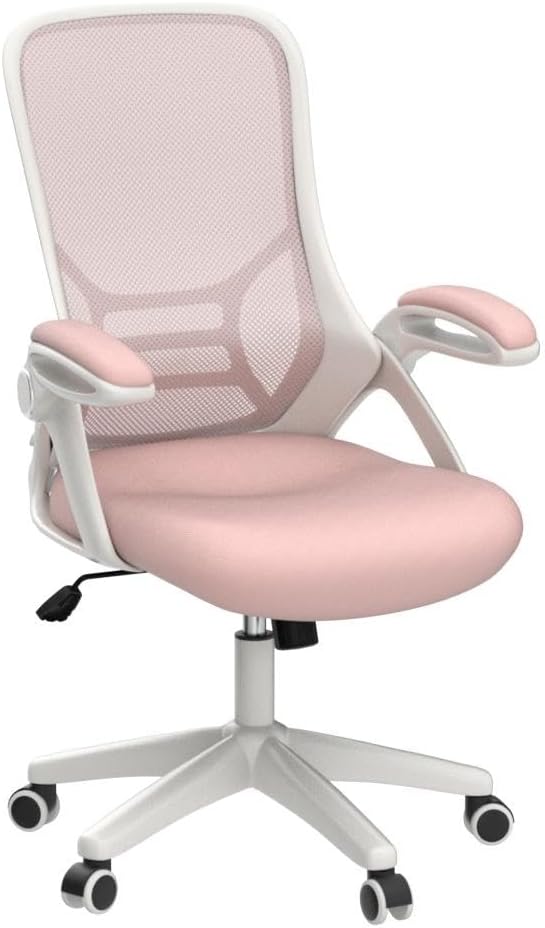 HYLONE Office Chair Ergonomic Desk Chair with Adjustable Armrests, Mesh Executive Chair, Home Office Computer Chairs for Long Hours(Pink)-DeskLoop Office