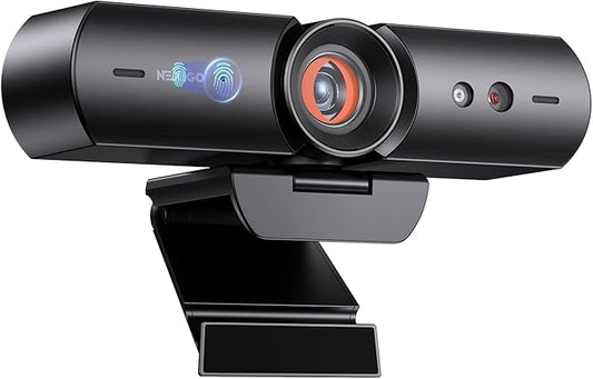 NexiGo HelloCam, 1080P Webcam with Windows Hello, True Privacy, Automatic Electronic Shutter, Computer Camera, Microphone, Facial Enhancement, HD USB Web Cam-DeskLoop Office